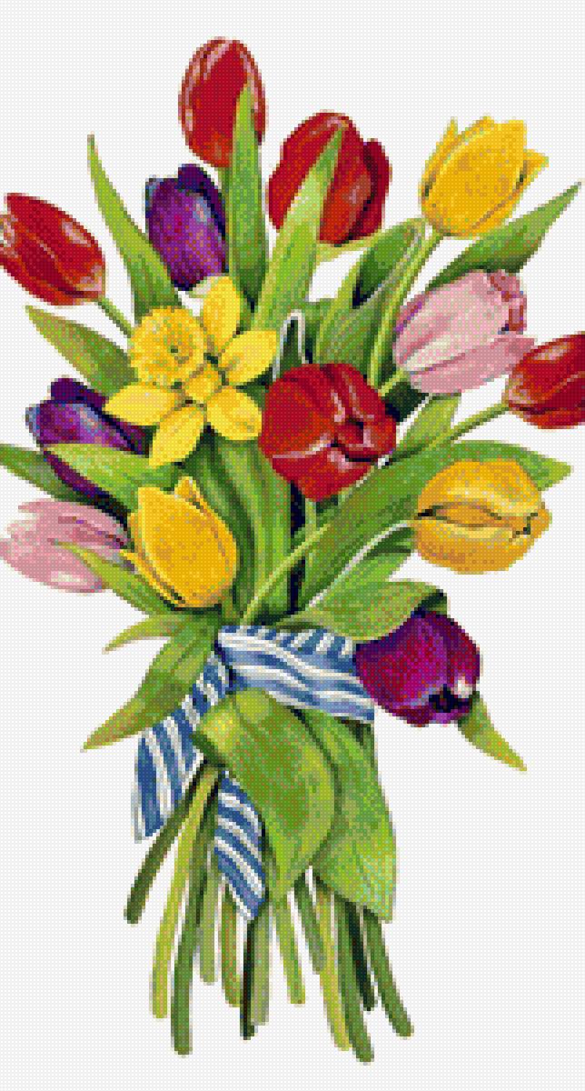 Серия "Букет" - тюльпаны, букет, цветы - предпросмотр