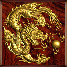 Схема вышивки «дракон и горящая жемчужина»