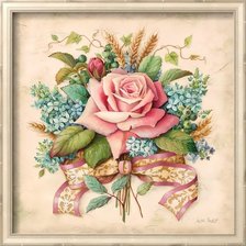 Оригинал схемы вышивки «Нежная роза» (№1854400)