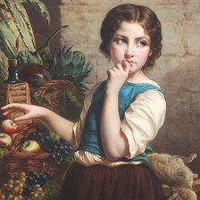 Оригинал схемы вышивки «"Девочка с фруктами"» (№1857832)