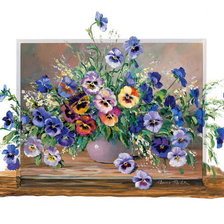 Оригинал схемы вышивки «серия цветы:анютины глазки» (№1858321)