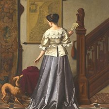 Оригинал схемы вышивки «дама с собакой» (№1860571)