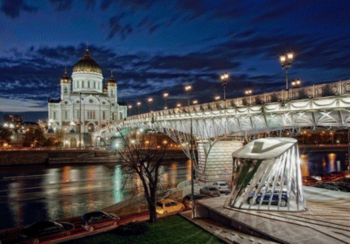 огни ночной Москвы - предпросмотр