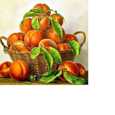 Оригинал схемы вышивки «корзина с персиками» (№1865957)
