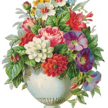 Схема вышивки «цветы в вазе1»