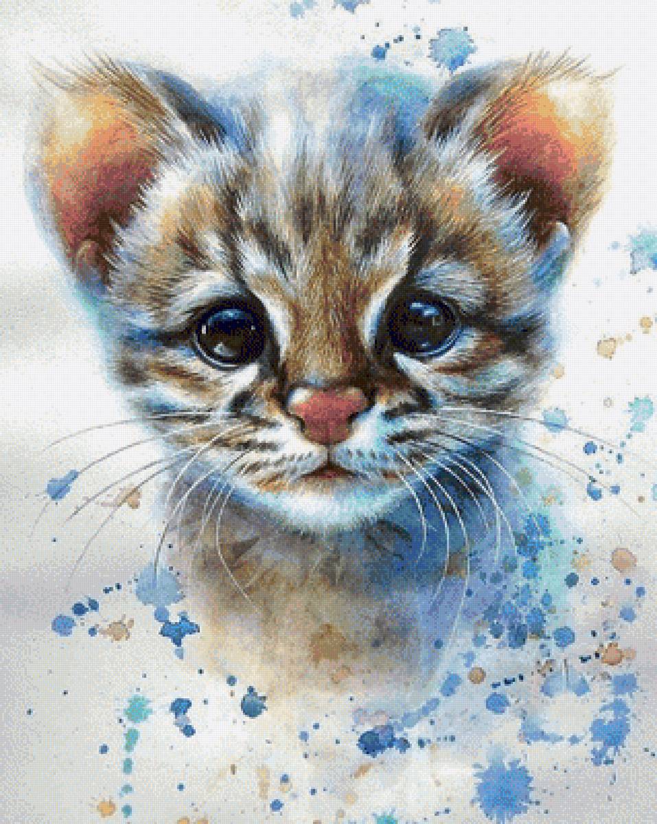 Котик - животные, котик, рисунок - предпросмотр