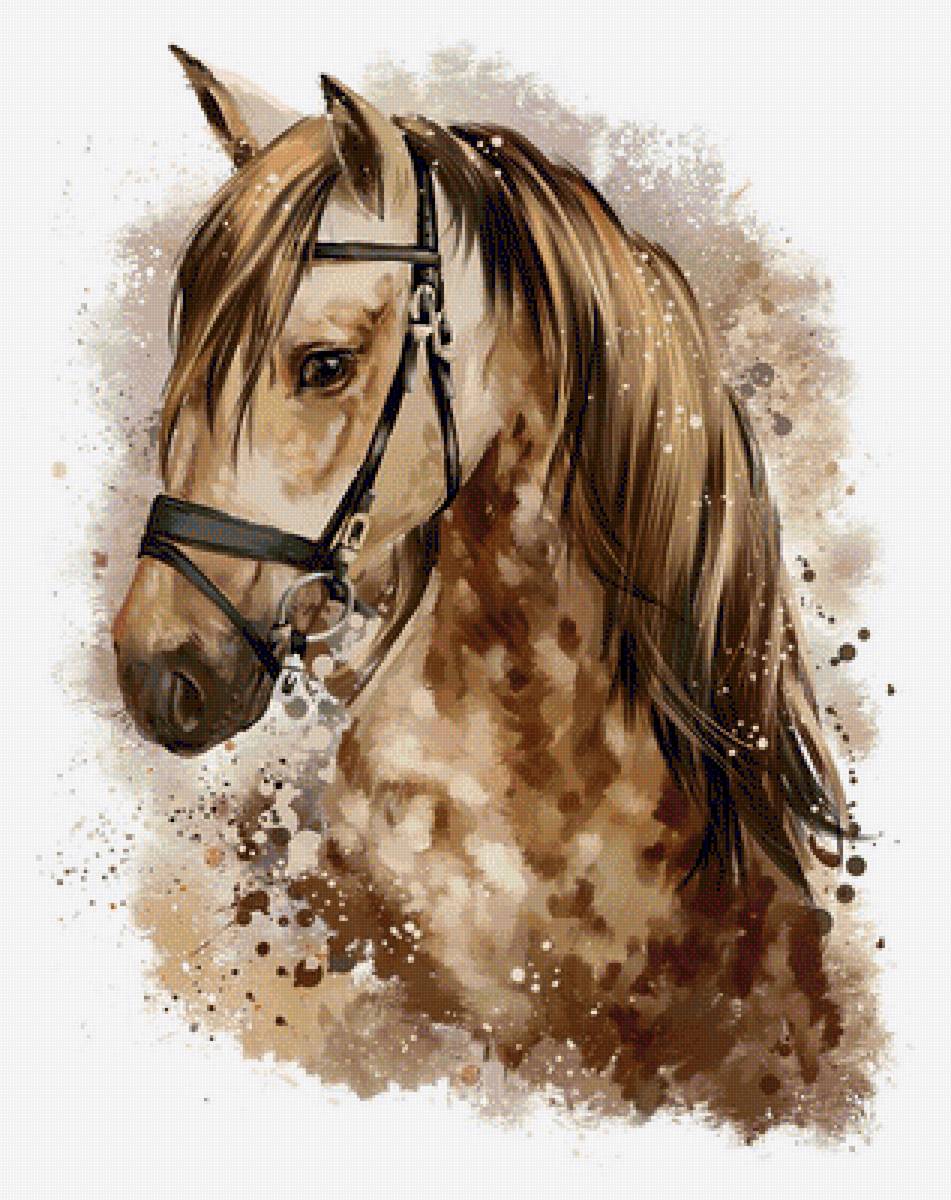 Лошадка - лошадь, лошадка, рисунок, животные - предпросмотр