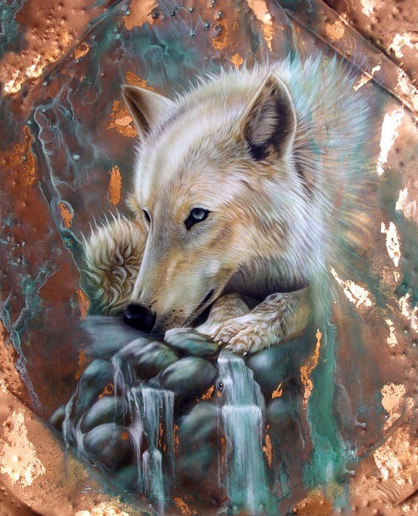 Волк - волк, животные, рисунок - оригинал