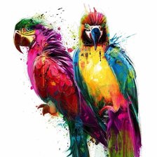 Схема вышивки «Попугай - Parrot»