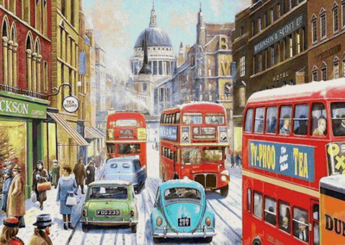 Лондон в 60-х годах - город, городской пейзаж, лодон - предпросмотр