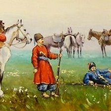 Оригинал схемы вышивки «Казаки на привале. По картине Ярослава Чижевского» (№1881880)