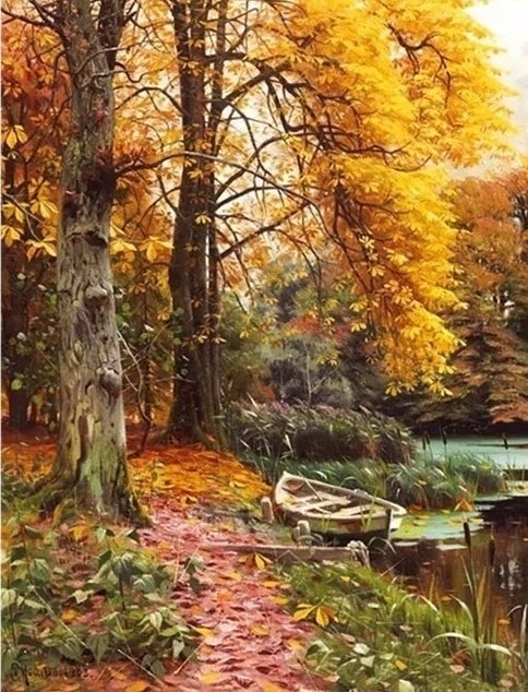 Осенний пруд - очень, пруд, осенний пруд - оригинал