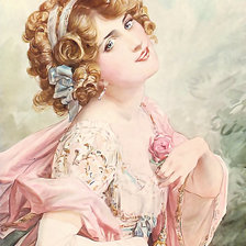 Оригинал схемы вышивки «Портрет девушки» (№1889636)