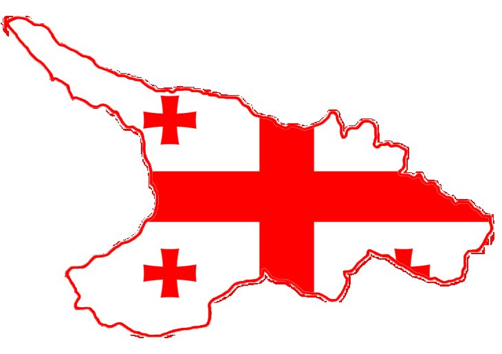 Грузия - #грузия, #грузинскийфлаг, #очертания страны, #флаг - оригинал