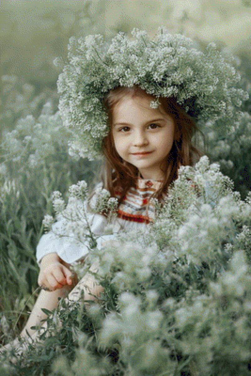 Девочка - девочка, цветы - предпросмотр