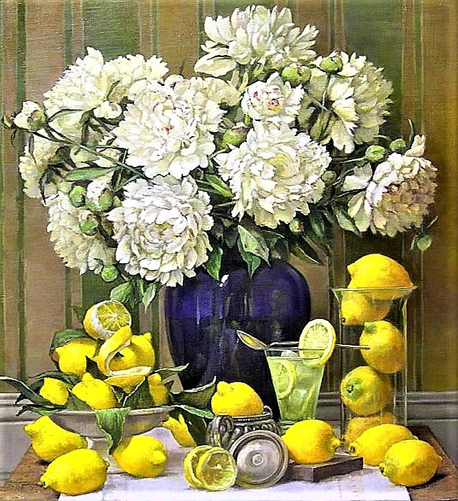 №1899585 - лимоны, пионы - оригинал