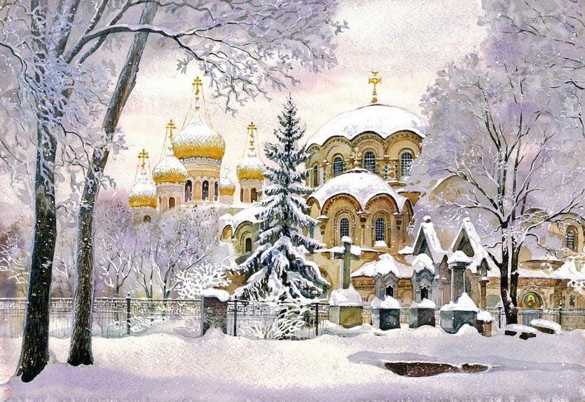 Храм - храм, церковь, зима - оригинал