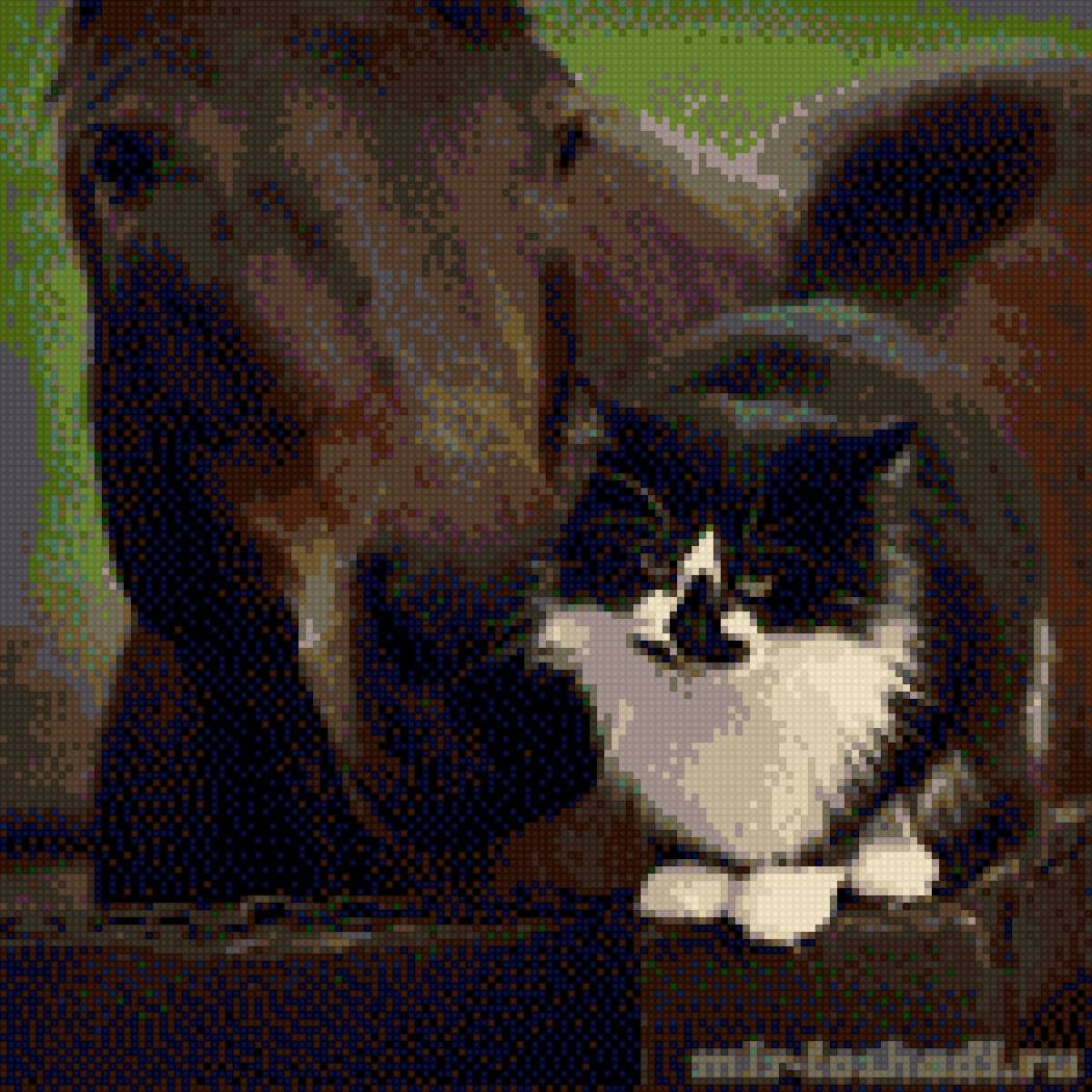 Эй, дружище! - дружба, кони, люблю лошадей, лошадь, кошка, кот, конь, лошади - предпросмотр