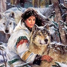 Wolf Soul Indian Girl.