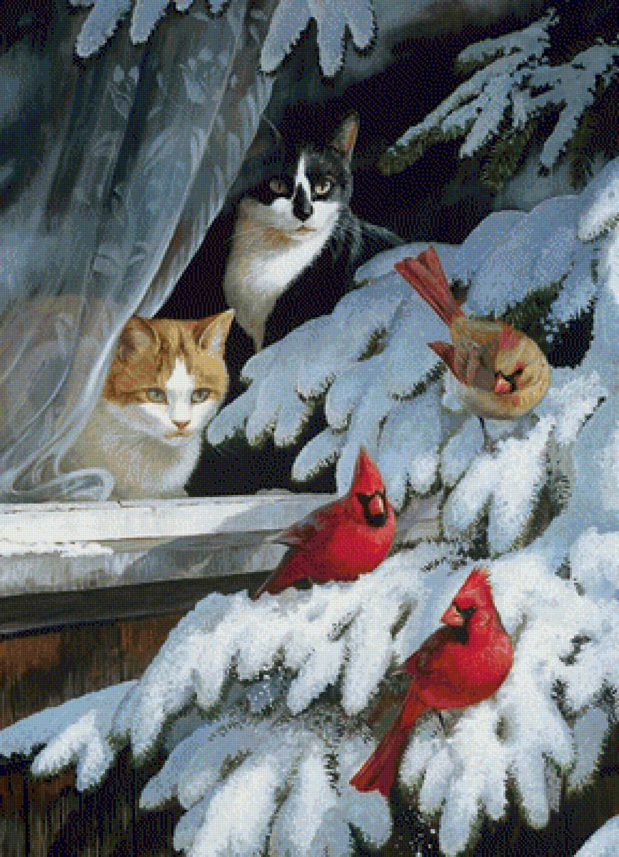 Bird Watchers. - persis clayton weirs paintings.animals.birds. - предпросмотр