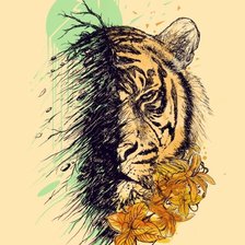 Оригинал схемы вышивки «тигр» (№1913920)