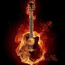Оригинал схемы вышивки «гитара в огне» (№1913944)