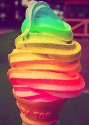 мороженное - радужное мороженное, мороженное, радуга, лето, цвета радуги - оригинал
