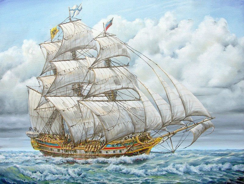 Парусник - морское, корабль, море - оригинал