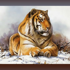 Оригинал схемы вышивки «Величавый тигр» (№1924475)