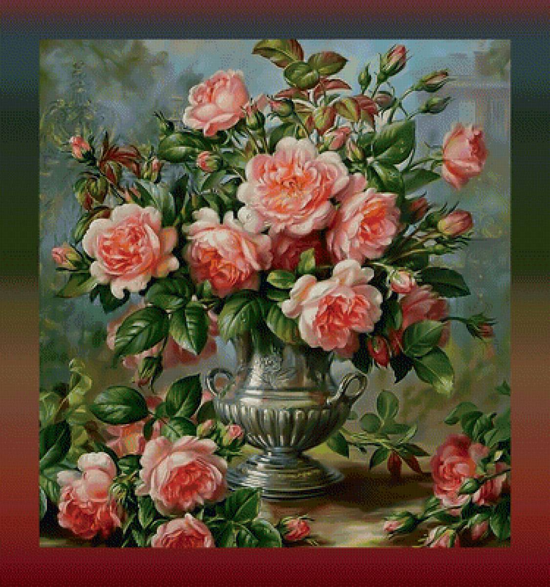 Розовые розы - розы цветы - предпросмотр