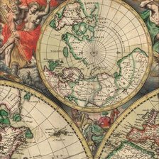 Карта мира 1680 г (верх -2)