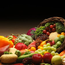 натюрморт с овощами и фруктами