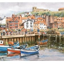 Схема вышивки «Whitby Harbour.»