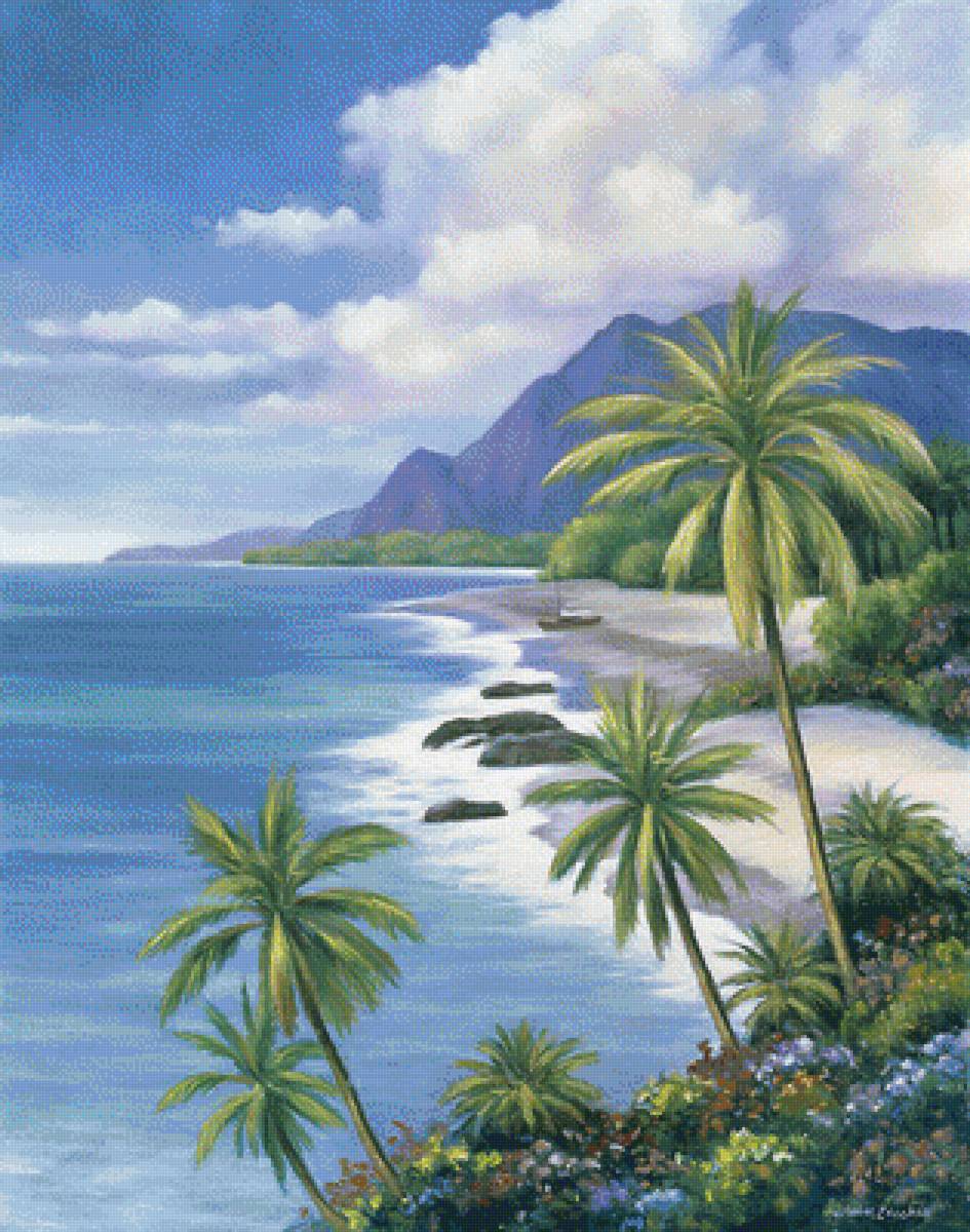 Tropical Paradise-2. - john zaccheo paintings.seascapes. - предпросмотр