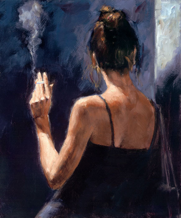 Девушка с сигаретой - сигарета, девушка - оригинал