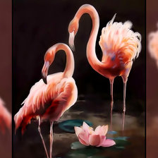 Оригинал схемы вышивки «Фламинго.» (№1937225)