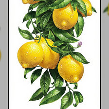 Оригинал схемы вышивки «Ветка лимона.» (№1937623)