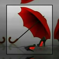 Красный зонт.