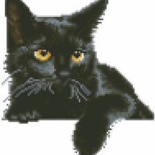 Оригинал схемы вышивки «Черный кот4» (№1939396)