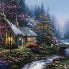 Схема вышивки «Американский художникThomas Kinkade.»