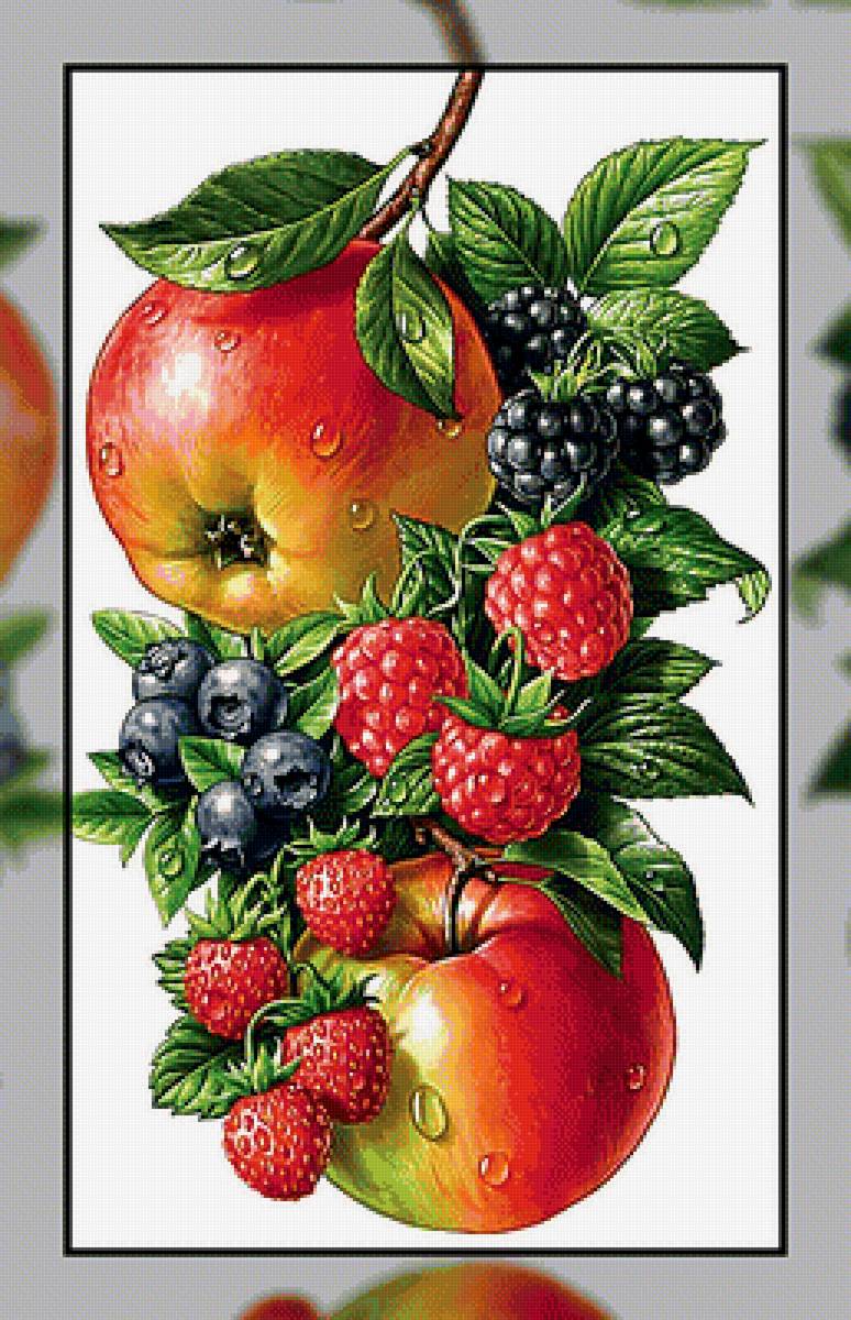 Фрукты- ягоды. - ягоды, яблоки., фрукты - предпросмотр