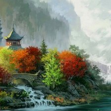 Схема вышивки «Chinese Painting.»