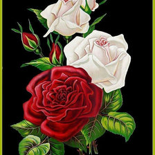 Оригинал схемы вышивки «Розы.» (№1944531)