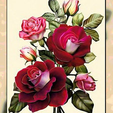 Оригинал схемы вышивки «Розы.» (№1945115)