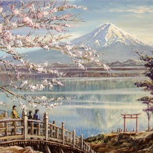Схема вышивки «Mount Fuji.»
