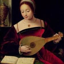 Mary Magdalene Playing The Lute