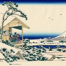 Япония гравюра Хокусая