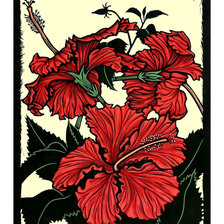 Оригинал схемы вышивки «Красные лилии.» (№1958267)