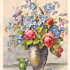 Оригинал схемы вышивки «kvety,váza» (№1963835)
