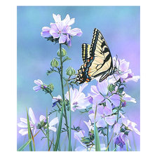 Оригинал схемы вышивки «Бабочка и полевые цветы.» (№1965912)